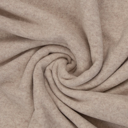 0,5m 90 cm Reststück Merino Fleece beige 1010