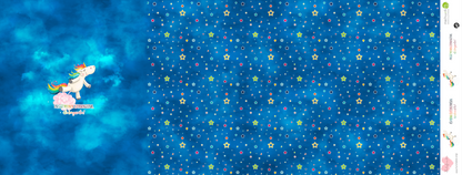 Bio-Jersey Glitzereinhorn himmelblau 