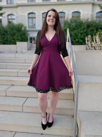 0,5m Bio-Jersey Fledermaus nachtaktiv Kombi-Stripes bordeaux 