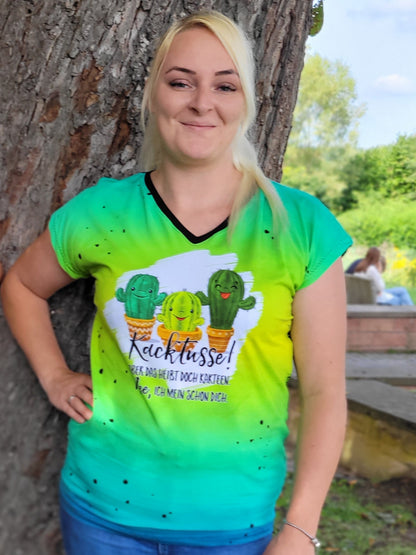 Bio-Jersey Kakteen "Kacktusse" grünblau 