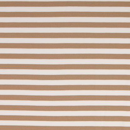 0,5m Sommersweat Stripes &quot;Mandy&quot; braun weiß