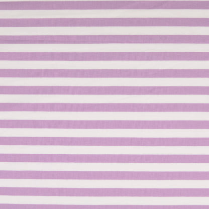 0,5m Sommersweat Stripes &quot;Mandy&quot; lila weiß