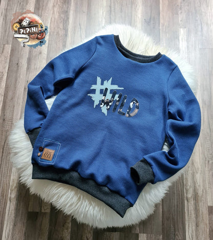 0,5m Ökotex 100 - Waffel-Jersey blue