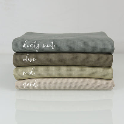 0,5m Ökotex 100 - Waffel-Jersey mud