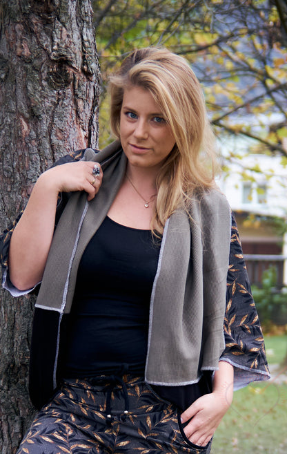 0,5m Ökotex 100 - Waffel-Jersey olive