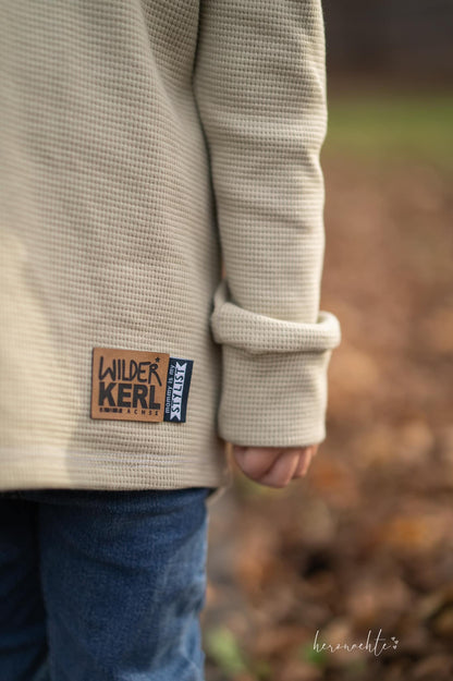 0,5m Ökotex 100 - Waffel-Jersey mud