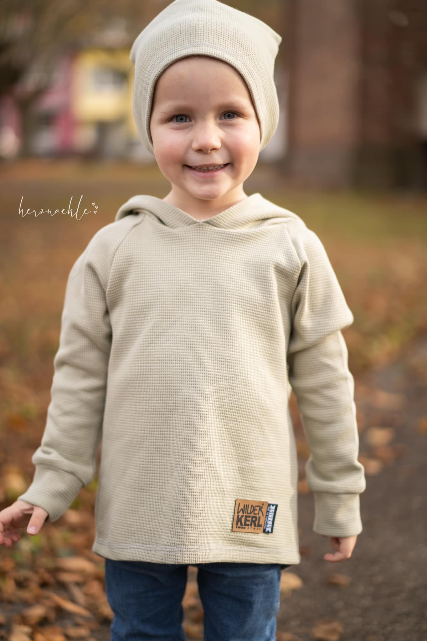 0,5m Ökotex 100 - Waffel-Jersey mud