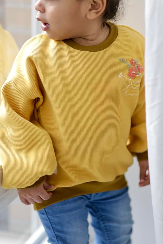 0,5m Ökotex 100 - Ripp-Jersey yellow