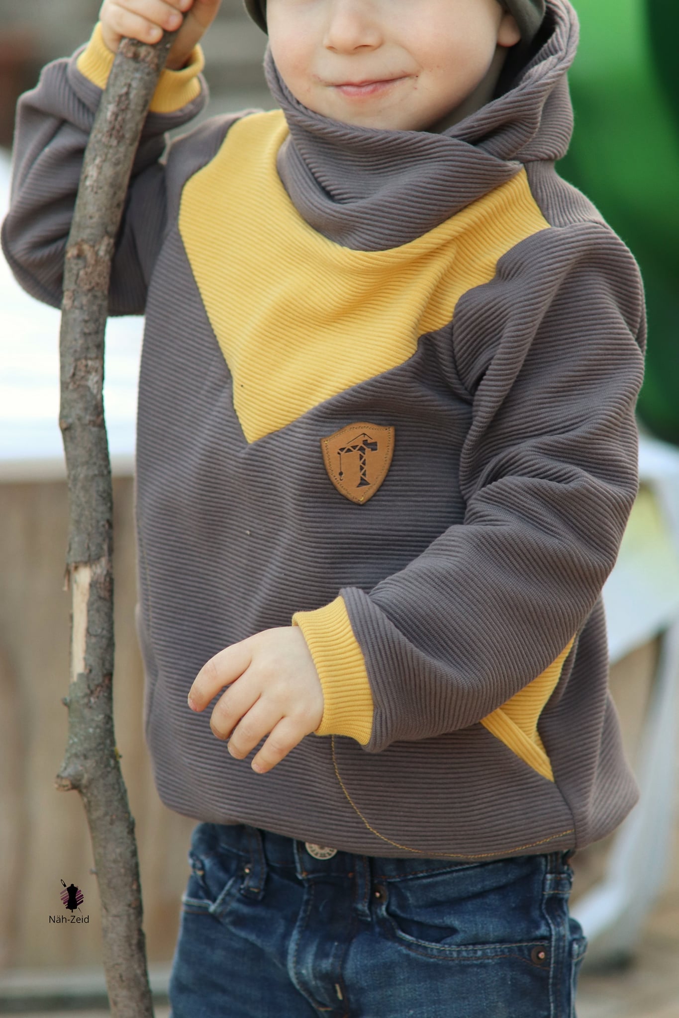 0,5m Ökotex 100 - Ripp-Jersey yellow