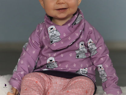 0,5m Bio-Sommersweat Zitronenbär mauve 