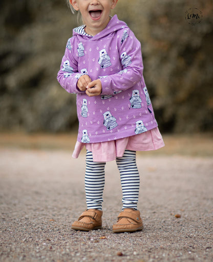 0,5m Bio-Sommersweat Zitronenbär mauve 