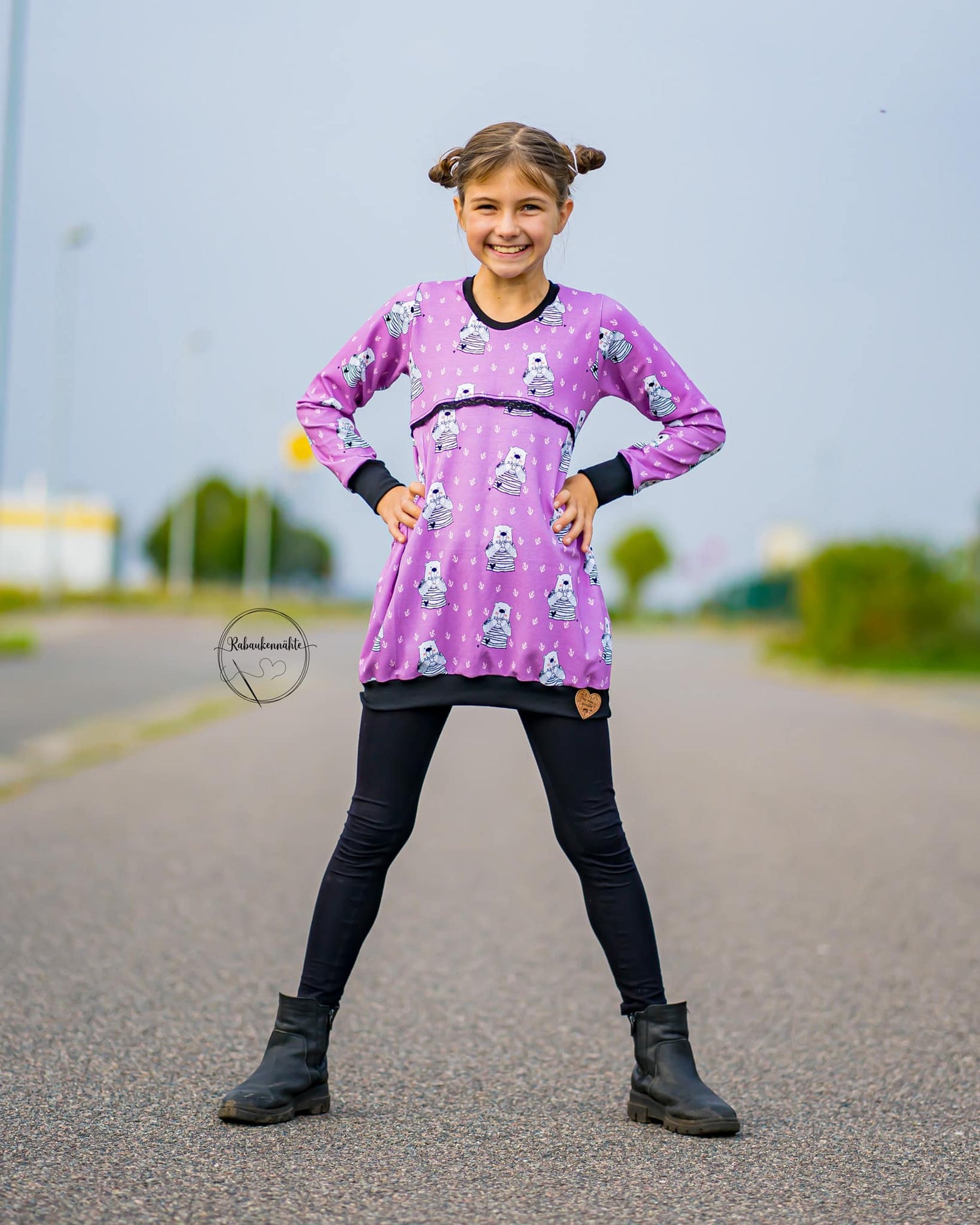 0,5m Bio-Sommersweat Zitronenbär mauve (