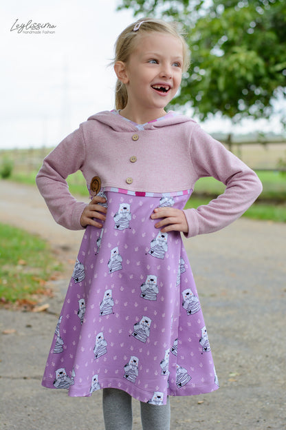 0,5m Bio-Sommersweat Zitronenbär mauve 