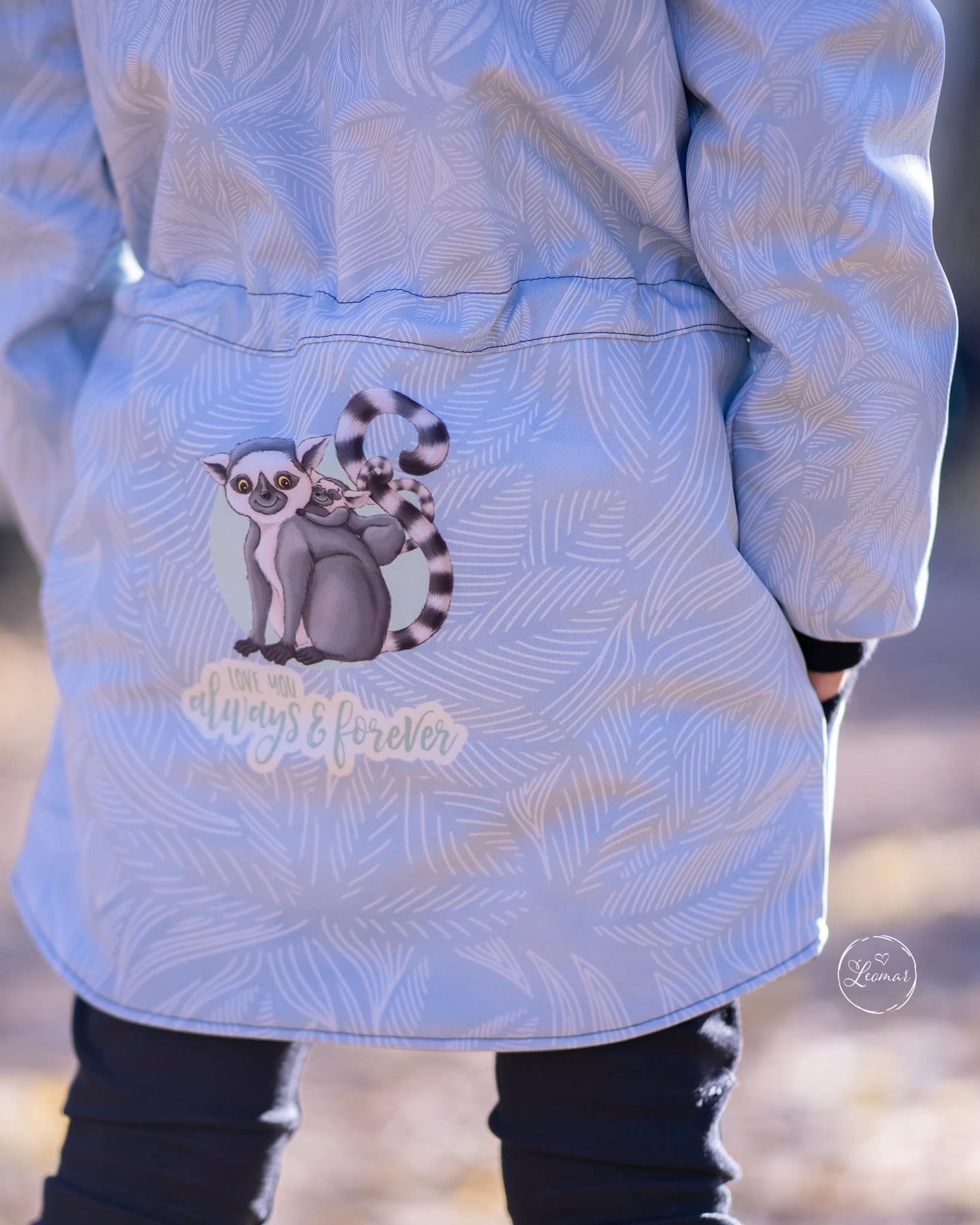 Softshell LemurenLIEBE taubenblau 