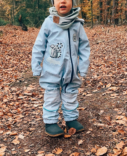 Softshell LemurenLIEBE taubenblau 