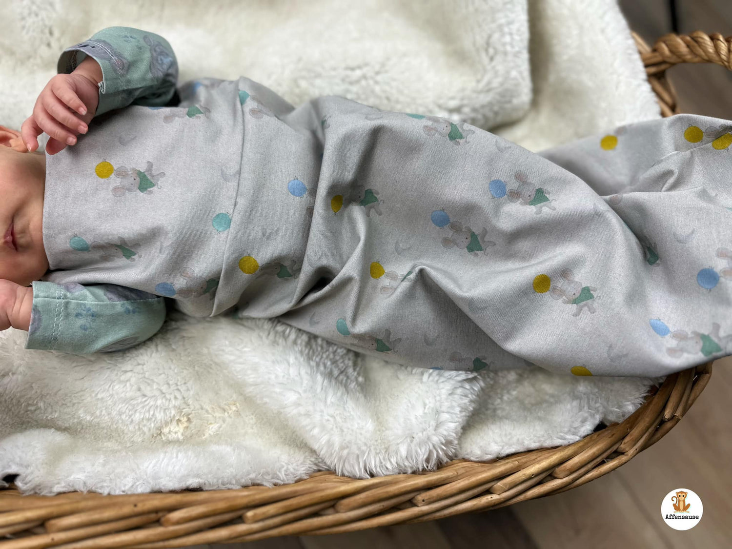 0,5m Bio-Jersey Kleine Maus mit T-Shirt Allover
