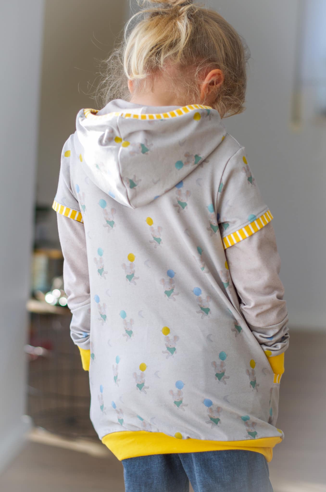0,5m Bio-Jersey Kleine Maus mit T-Shirt Allover