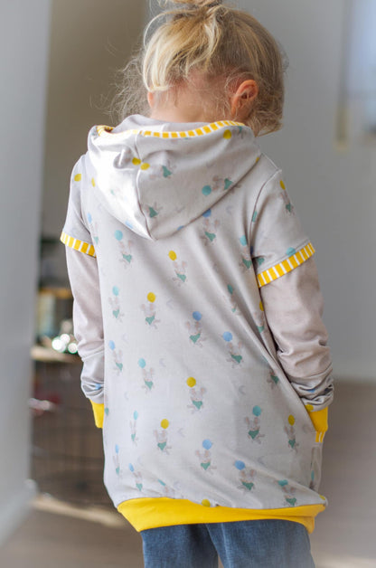 0,5m Bio-Jersey Kleine Maus mit T-Shirt Allover