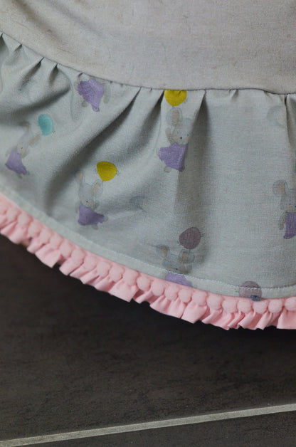 0,5m Bio-Jersey Kleine Maus mit Kleid Allover
