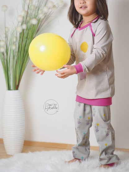 0,5m Bio-Jersey Kleine Maus mit Kleid Allover
