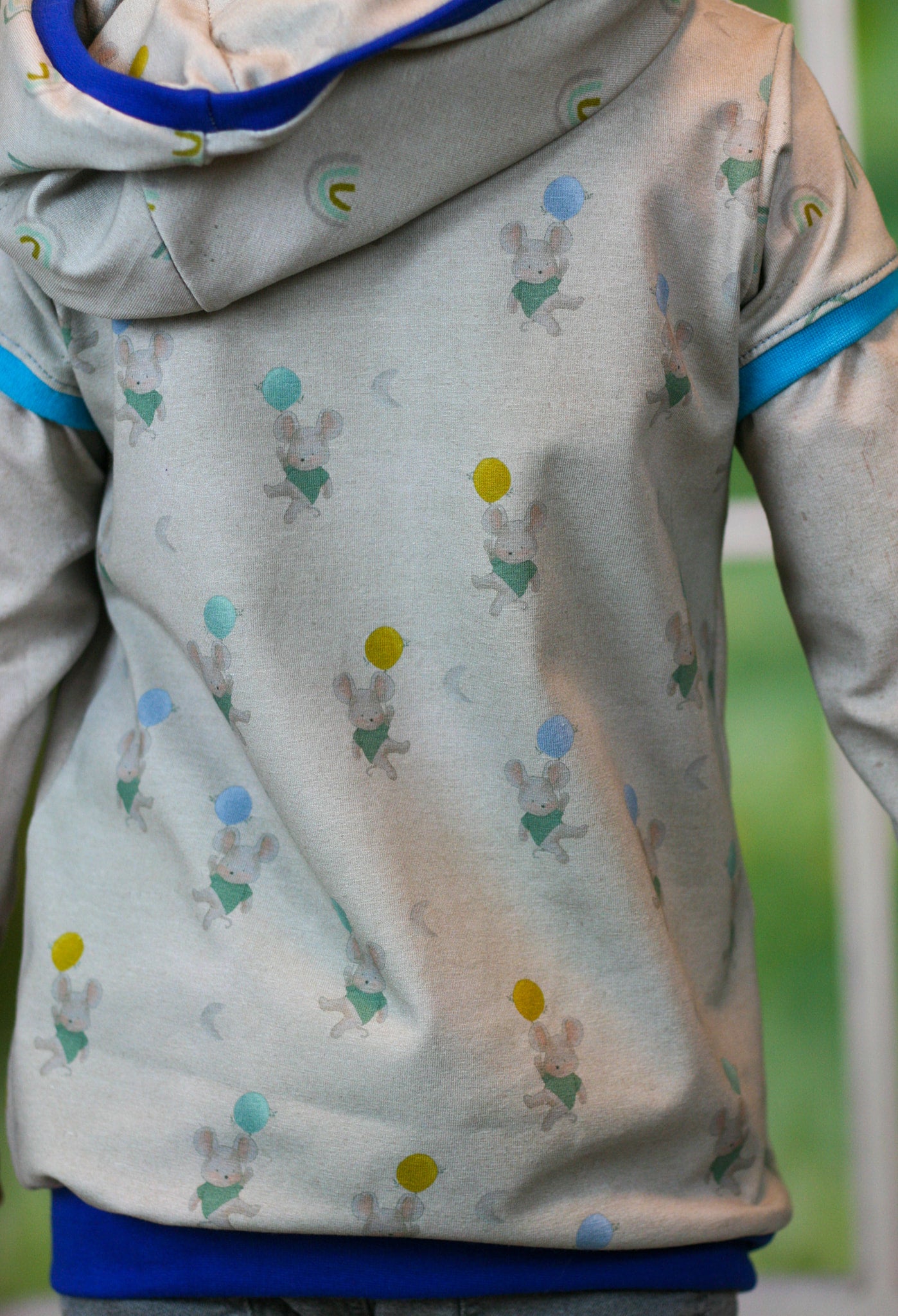 0,5m Bio-Jersey Kleine Maus mit T-Shirt Allover