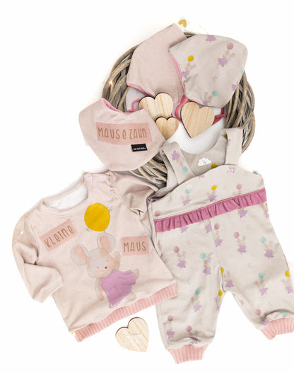 Bio-Jersey Kleine Maus mit Kleid – Rapport ca. 55-60 cm lang