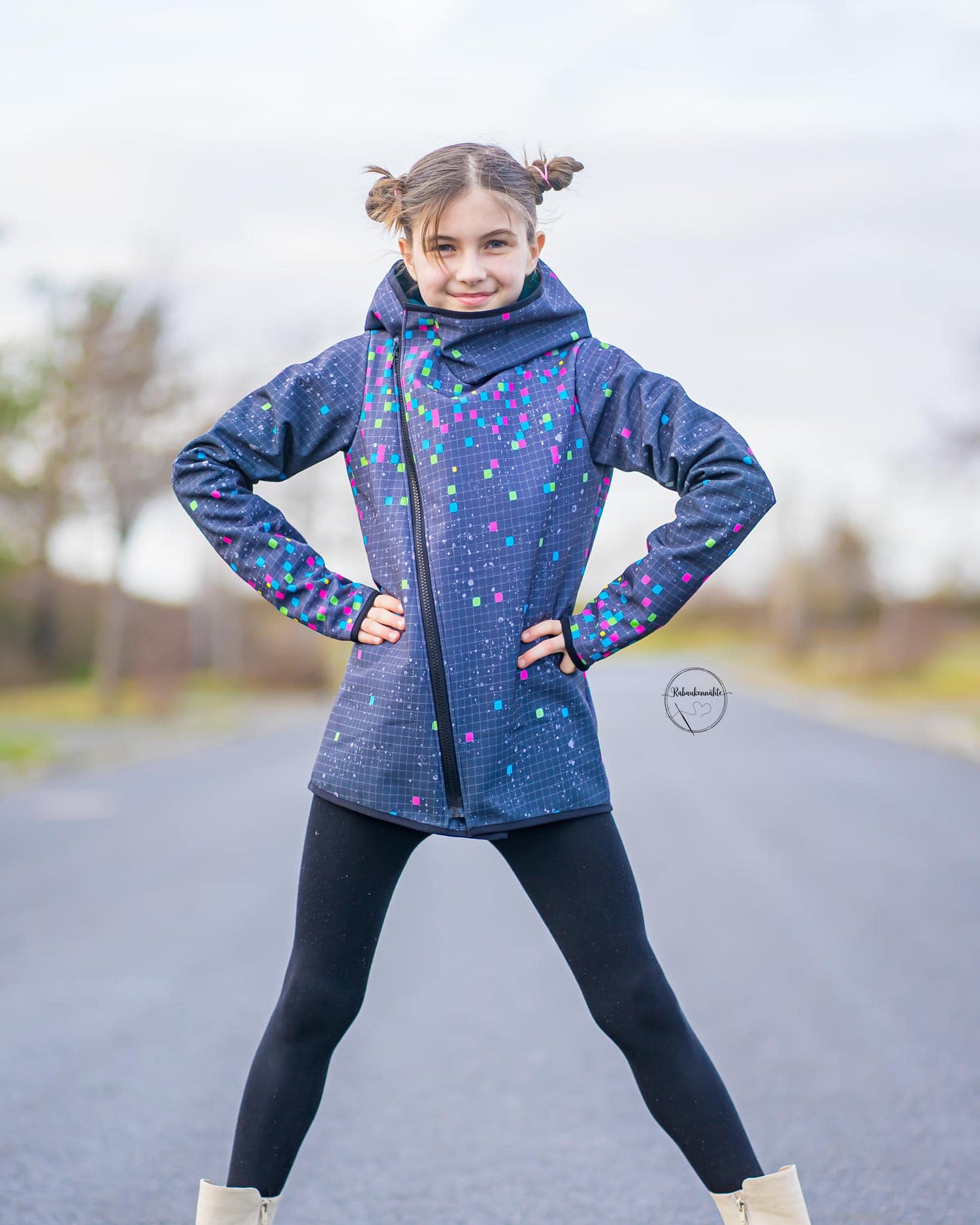 Softshell Game on neonbunt - Rapport ca. 85-90cm lang