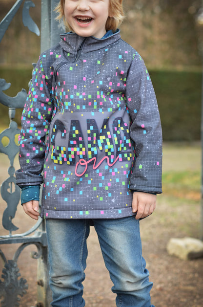 Softshell Game on neonbunt - Rapport ca. 85-90cm lang