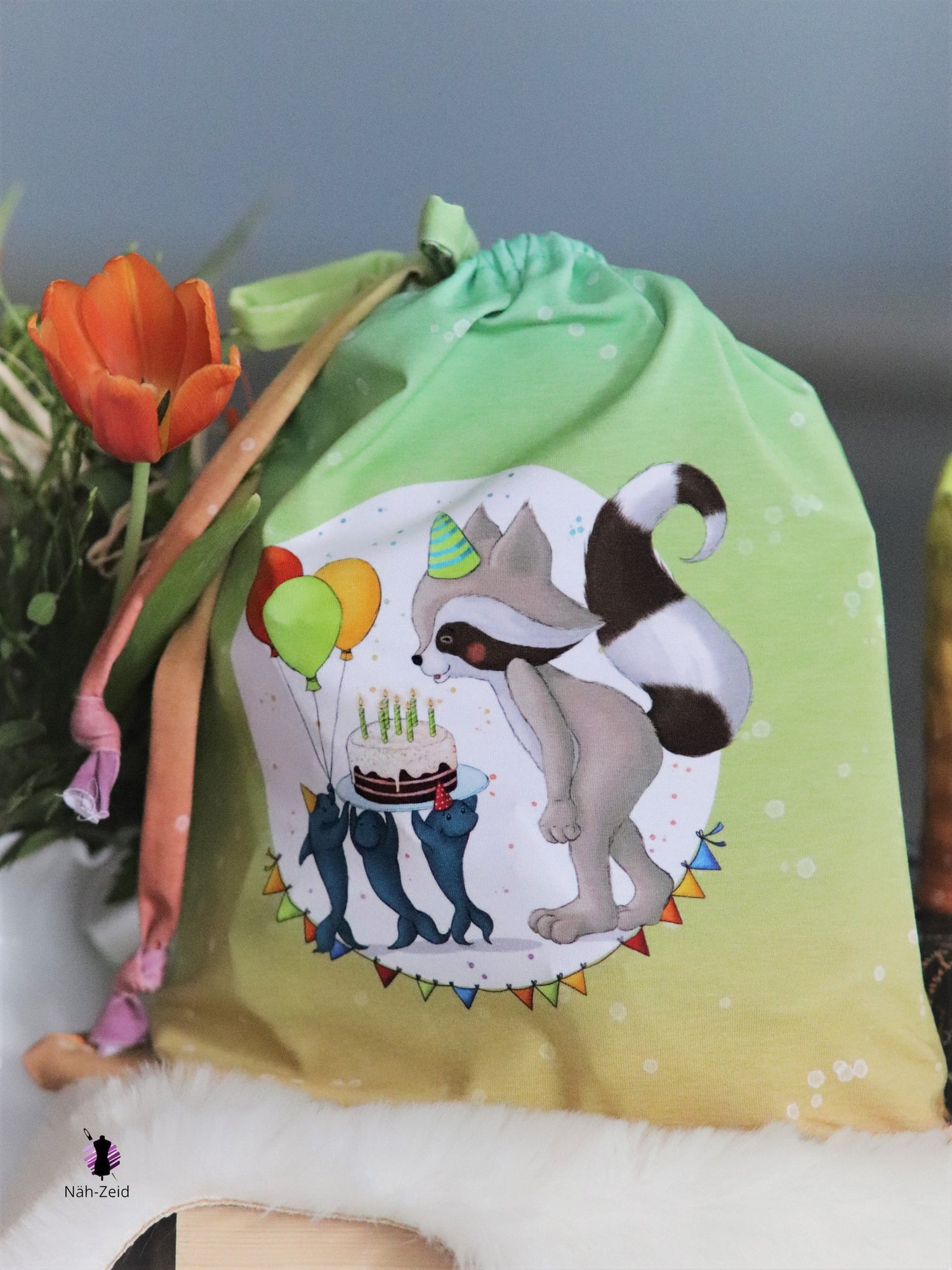 Bio-Jersey Charlie "Geburtstag" rainbow pastell 