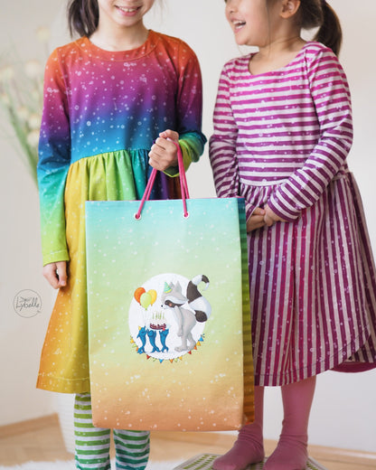 Bio-Jersey Charlie "Geburtstag" rainbow pastell 