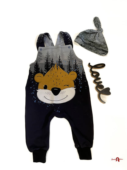 Bio-Sommersweat Limited Edition Waldfreunde Otti Otter grau - Rapport ca. 60-65cm lang