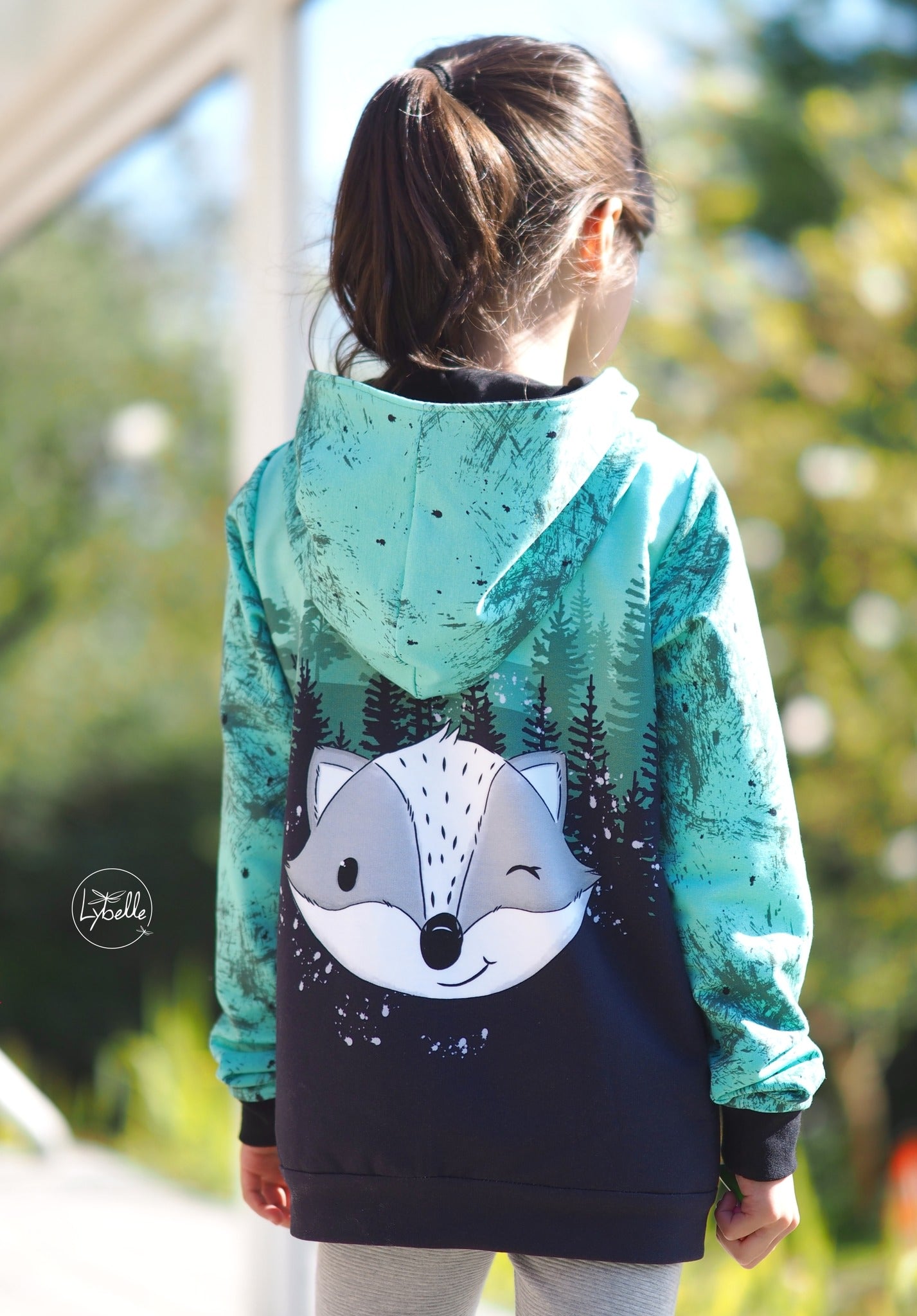 Bio-Sommersweat Limited Edition Waldfreunde Frechdachs türkis - Rapport ca. 60-65cm lang