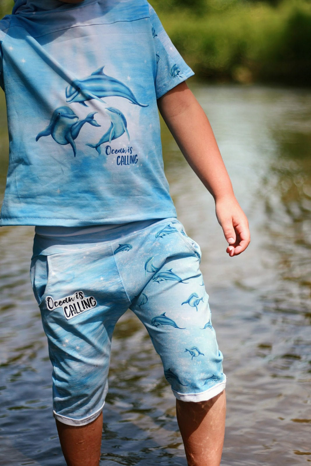 Bio-Jersey "Ocean is calling" babyblau (