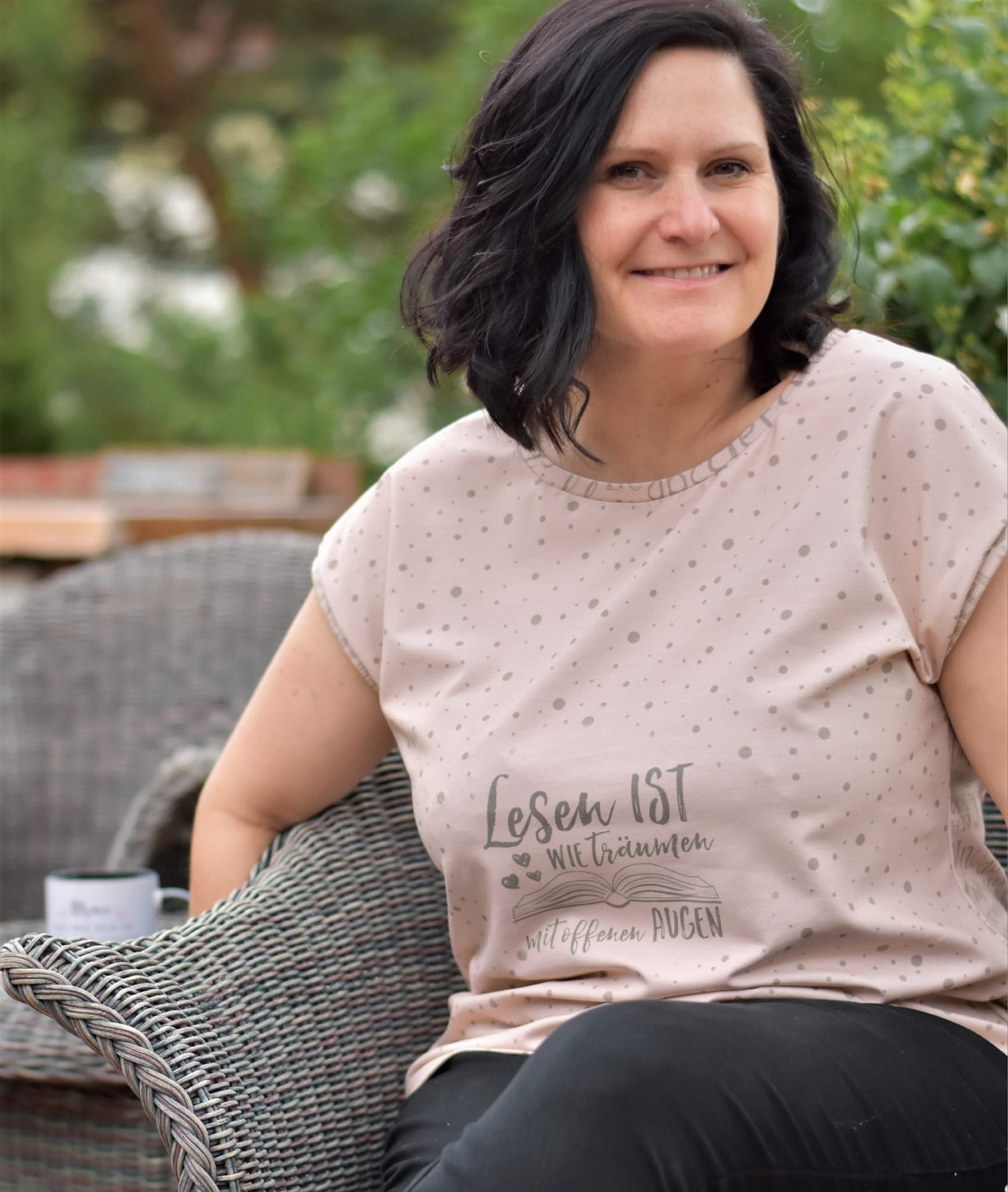 Bio-Jersey &quot;Lesen ist wie Träumen&quot; paper 