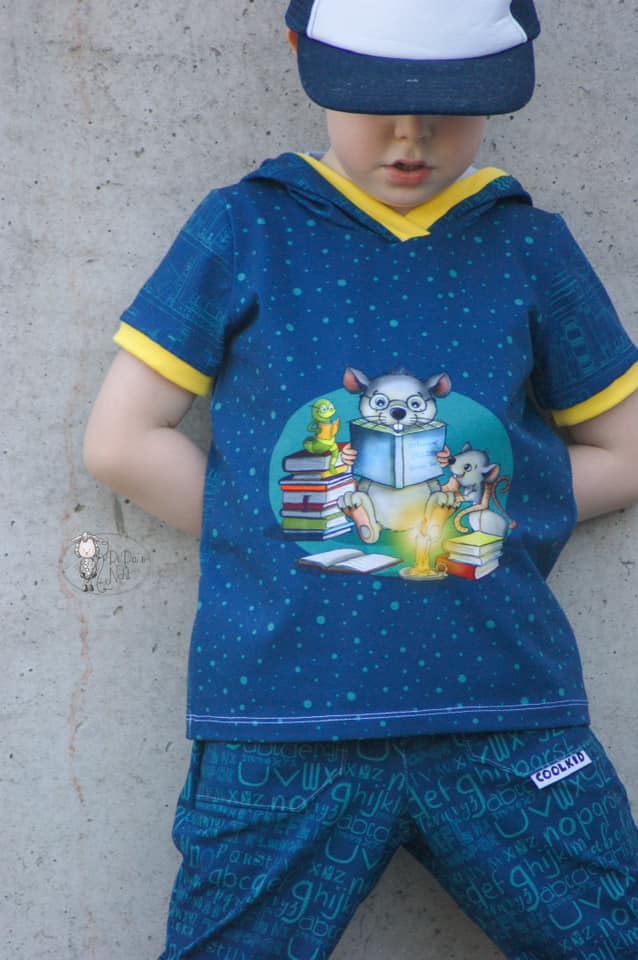 Bio-Jersey Leseratte dunkelpetrol 