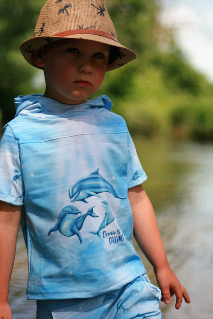 Bio-Jersey "Ocean is calling" babyblau (