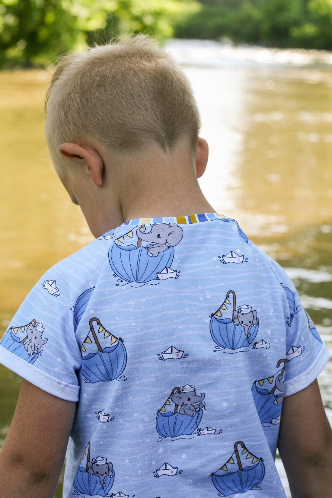 0,5m Bio-Jersey "Ahoi, kleiner Elefant" hell
