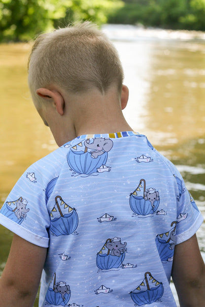 0,5m Bio-Jersey "Ahoi, kleiner Elefant" hell