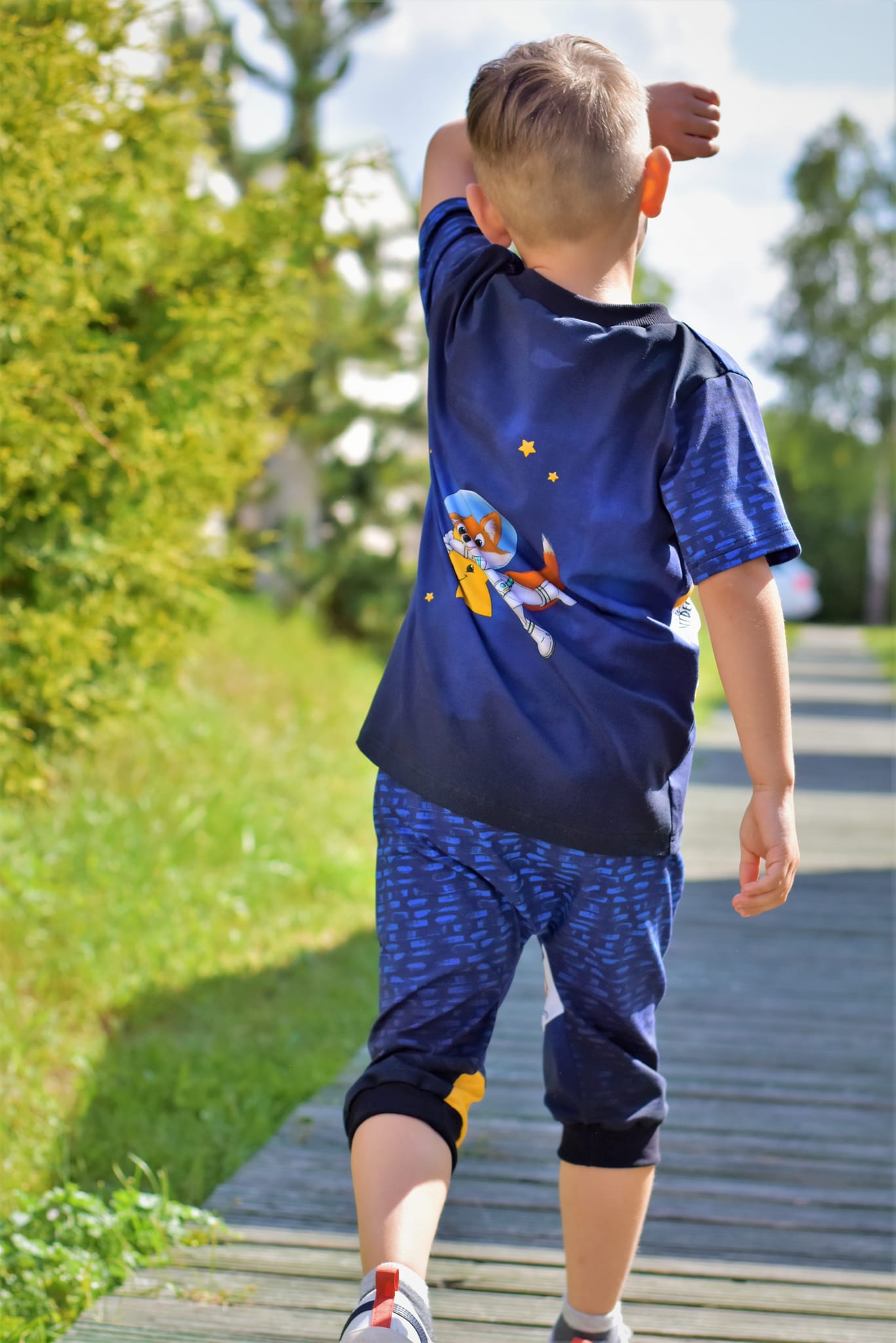 Bio-Jersey Charlie &quot;Little Explorer&quot; blauschwarz 