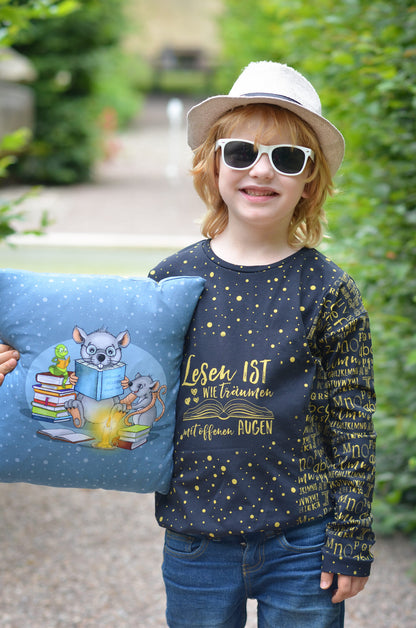 Bio-Jersey Leseratte nebelgrau 