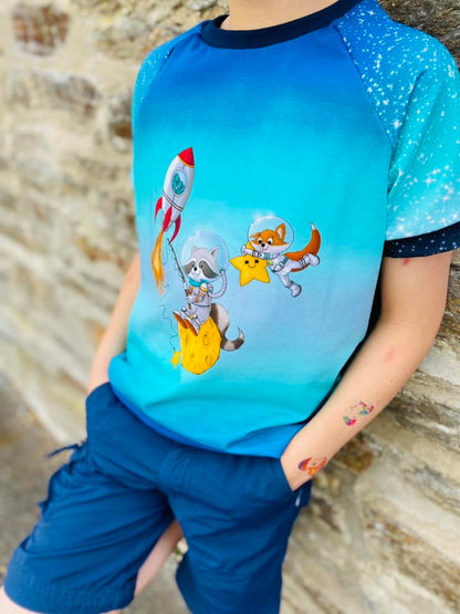 Bio-Jersey Charlie &quot;Little Explorer&quot; blau-weiß 