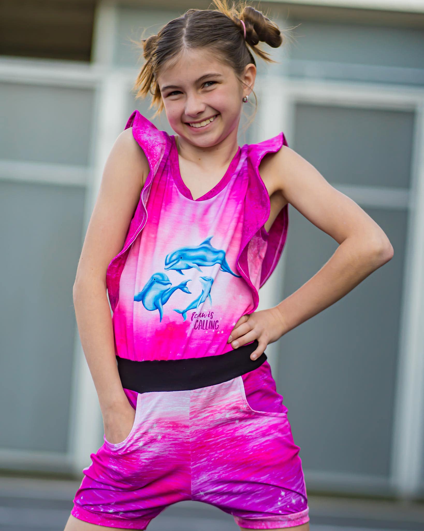 Bio-Jersey "Ocean is calling" Verlauf pink waves (