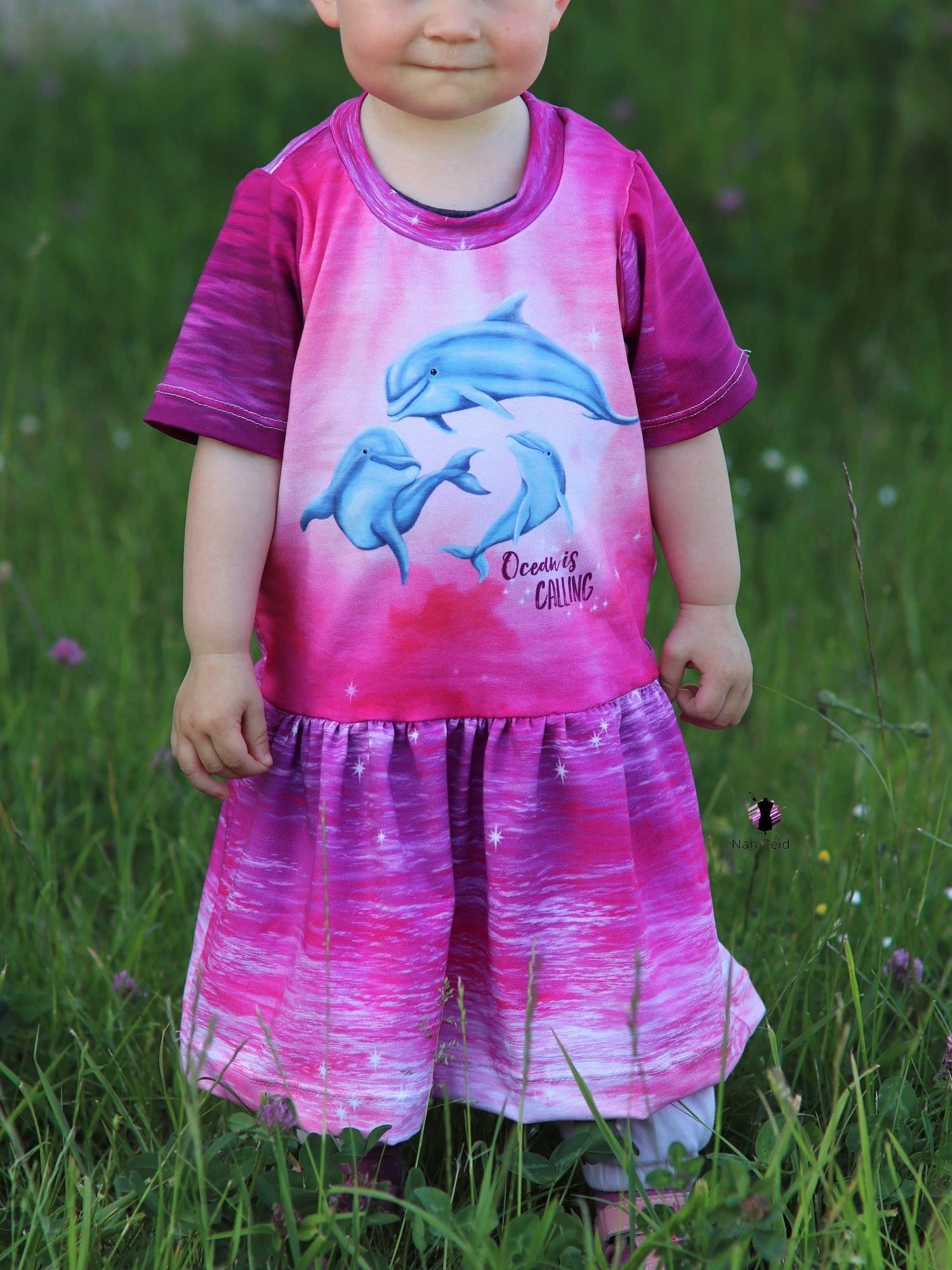 Bio-Jersey "Ocean is calling" Verlauf pink waves (