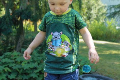 Bio-Jersey Leseratte waldgrün 