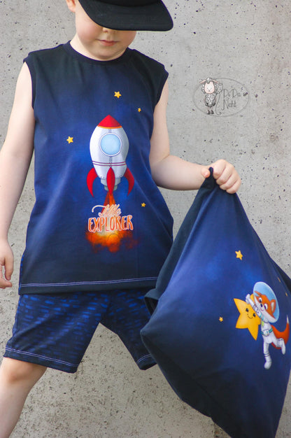 Bio-Jersey Charlie &quot;Little Explorer&quot; blauschwarz 