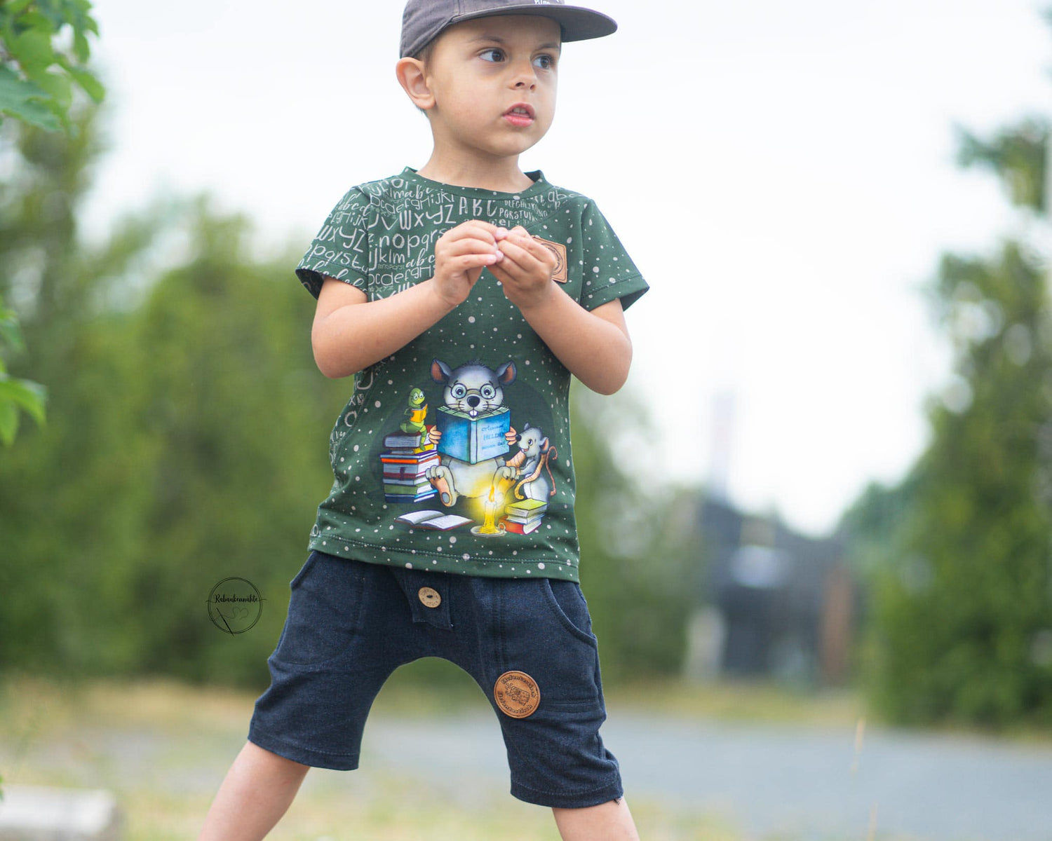 Bio-Jersey Leseratte dunkelolive 