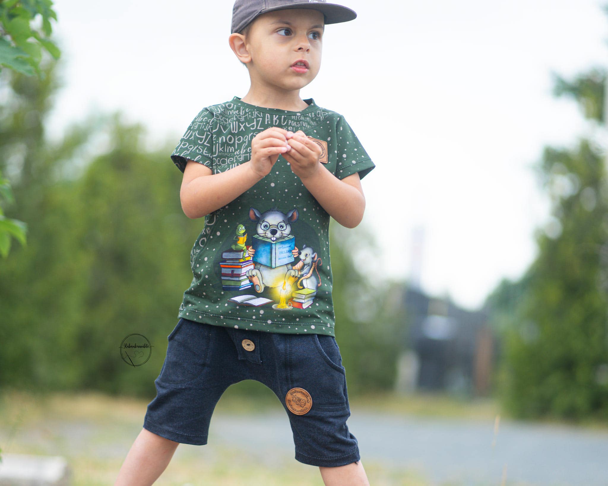 Bio-Jersey Leseratte dunkelolive 