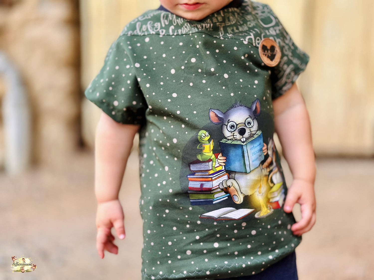 Bio-Jersey Leseratte dunkelolive 