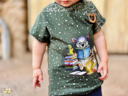 Bio-Jersey Leseratte dunkelolive 