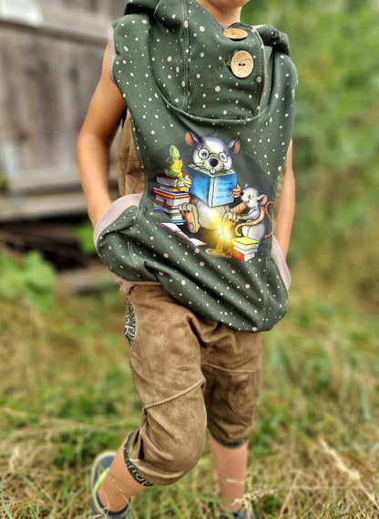 Bio-Jersey Leseratte dunkelolive 